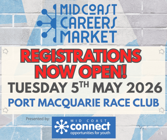 <b>Mid Coast Careers Market&nbsp;</b><div><b>Tuesday 5th May 2026</b><div><div><b>
</b></div><div><b>
</b></div></div></div>